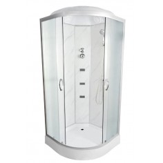 Бокс гідромасажний TKF90/1 90х90 (зад. ст. пласт. Біл.онікс) WG мілкий піддон